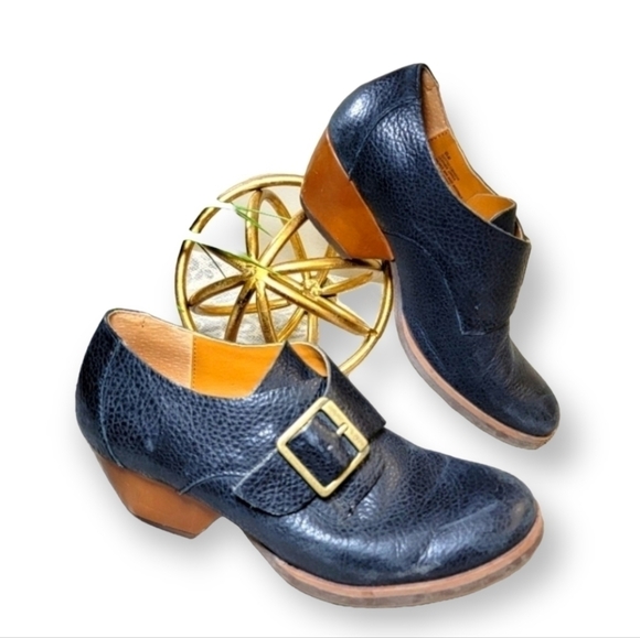 Kork-Ease | 6.5 Black Pebbled Leather Ankle Boots Monks Strap - Picture 16 of 16